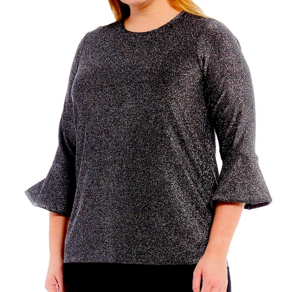 Michael Michael Kors Metallic Bell Sleeve Top